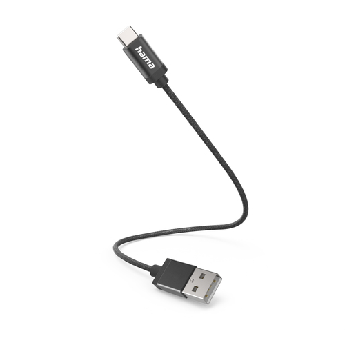 Hama 00201600 USB кабель USB 2.0 0,2 m USB A USB C 0,48 Gbit/s Черный