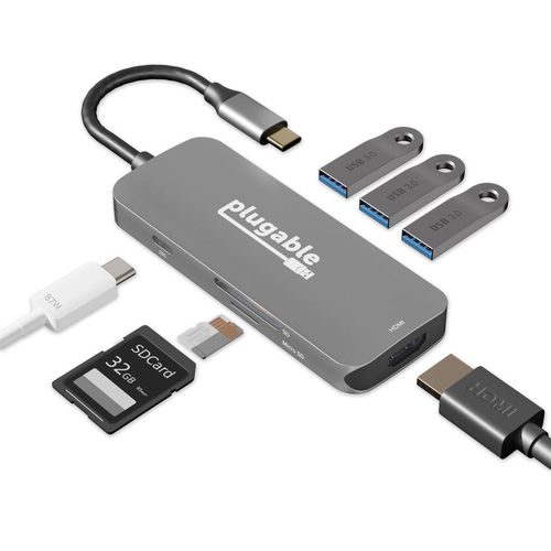 PLUGABLE USB C HUB MULTIPORT