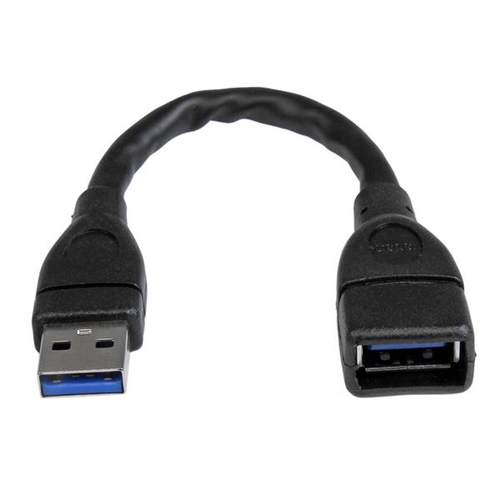 STARTECH.COM USB 3.0 A-to-A Extension Cable - M/F - 6in Black