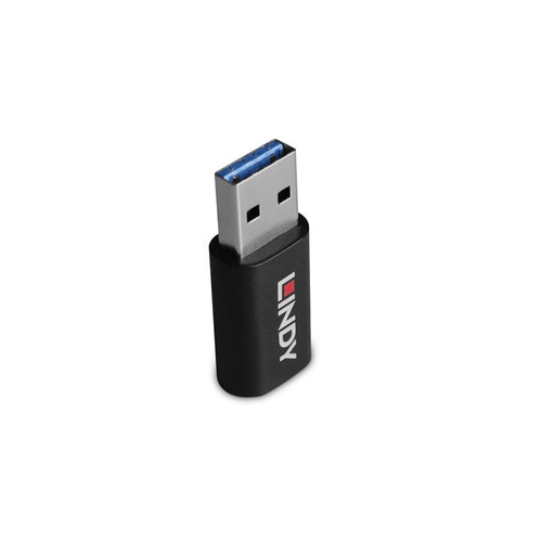 Lindy 71264 tussenstuk voor kabels USB Type A USB Type C Zwart