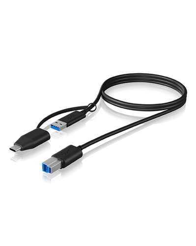 ICY BOX IB-CB032 USB-B > USB-A en USB-C kabel