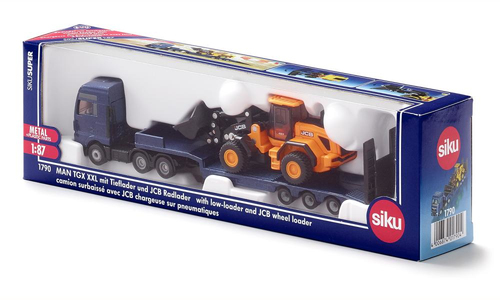 SIKU Super - MAN truck met JCB wiellader en dieplader/oplegger modelvoertuig, afbeelding 4