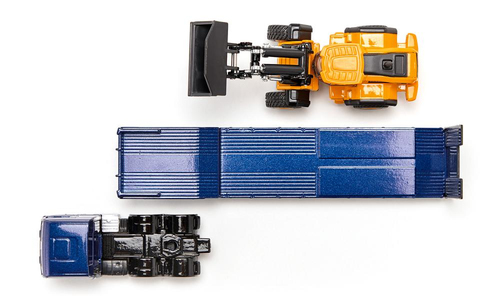 SIKU Super - MAN truck met JCB wiellader en dieplader/oplegger modelvoertuig, afbeelding 2