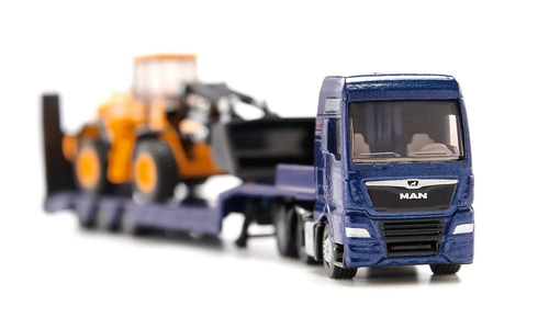 SIKU Super - MAN truck met JCB wiellader en dieplader/oplegger modelvoertuig, afbeelding 3