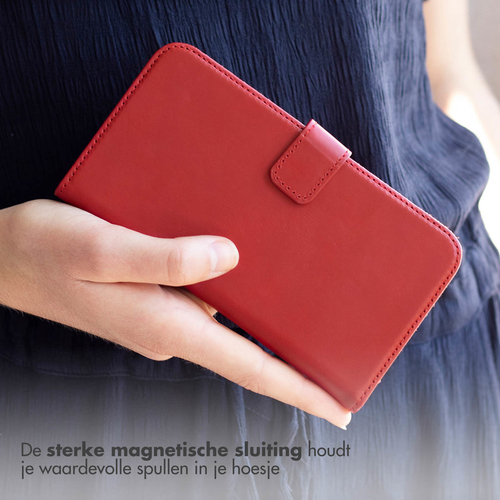 Selencia Echt Lederen Bookcase iPhone SE / 5 / 5s - Rood, afbeelding 8