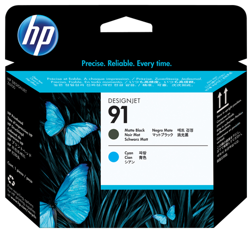 Cabezal HP 91 Negro Mate/Cyan C9460A - Hewlett Packard