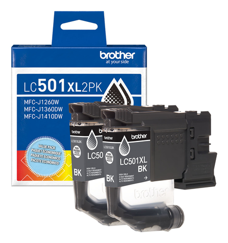 Brother LC501XL2PKS ink cartridge 2 pc(s) Original High (XL) Yield Black