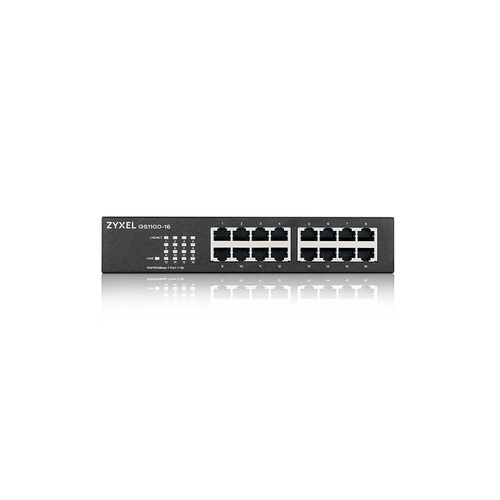 Zyxel GS1100-16-GB0103F Rack Mountable Network Switch Plug & Play Gigabit Whisper Quiet Energy Efficient - image 3