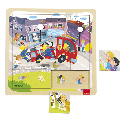 Goula Puzzle Camion Bomberos Карточная игра Matching