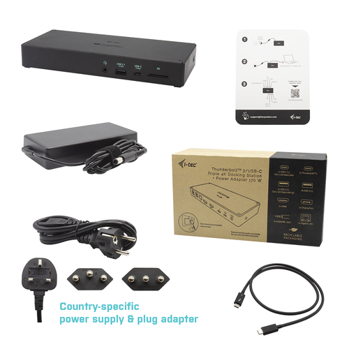 i-tec Thunderbolt 3 3x Display Docking Station + Power Delivery 96W dockingstation, afbeelding 5