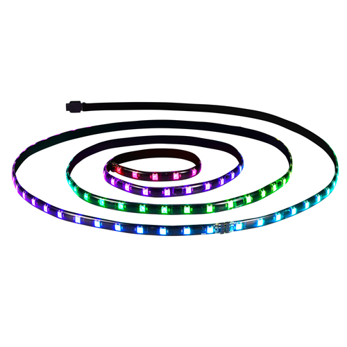 XPG Prime - Franja de iluminación - LED - 9 W - RGB claro - negro - ARGBSTRIP-BKCWW