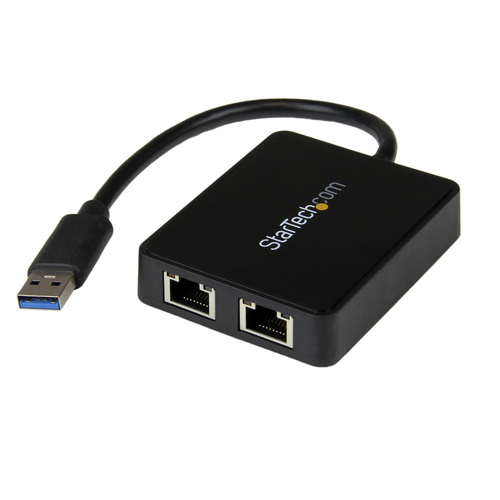 StarTech.com USB 3.0 to Dual Port Gigabit Ethernet Adapter w/ USB Port, 10/100/1000 Mbps, USB Gigabit LAN Network NIC Adapter – image 7