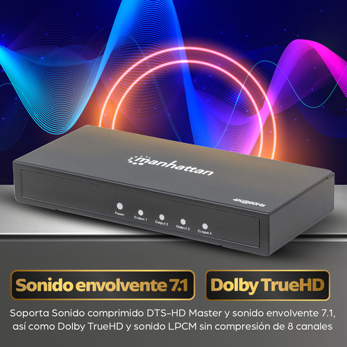 Video Splitter HDMI 4k@60Hz  MANHATTAN 207805