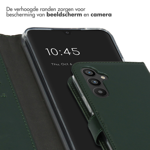 Selencia Echt Lederen Bookcase Samsung Galaxy A34 (5G) - Groen, afbeelding 4