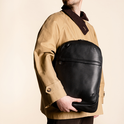 Accezz Leather Laptop rugzak 16 inch - Zwart, afbeelding 3