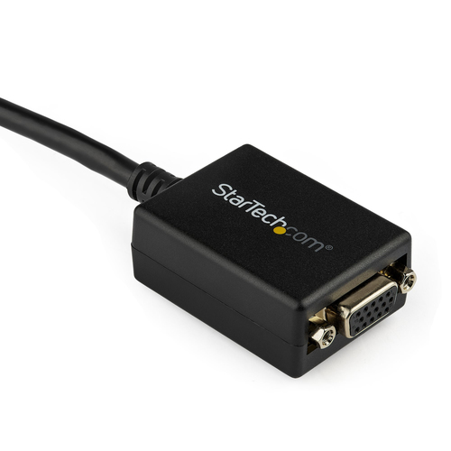 StarTech.com Adaptador DisplayPort a VGA - Cable Conversor Activo DP a VGA - Convertidor de Vídeo de 1080p - Certificado para DisplayPort - Dongle DP++ a VGA - con Conector DP con Pestillos