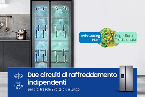 Samsung RS68A884CSL side-by-side refrigerator Freestanding – image 6