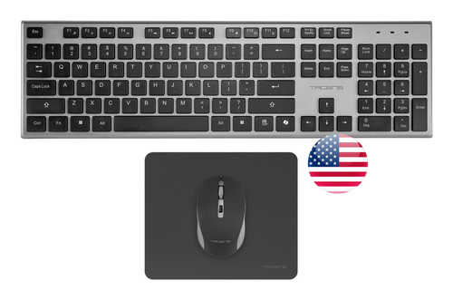 Tacens 6ZENITHUS keyboard Mouse included Home/Office RF Wireless QWERTY US English Grey