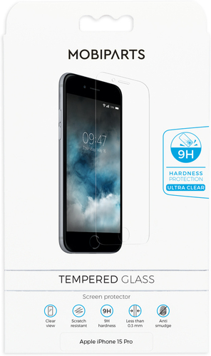 Mobiparts Tempered Glass Screen Protector Kenmerken: Tempered Glass Screen Protector voor Apple iPhone 15 Pro Gemaakt van gehard glas, beschermt tegen, afbeelding 2