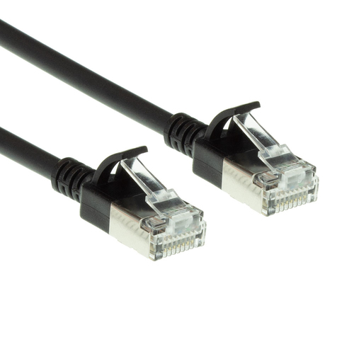 ACT Connectivity LSZH U/FTP CAT6A datacenter slimline patchkabel snagless met RJ45 connectoren