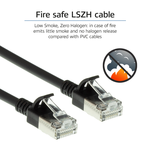 ACT Connectivity LSZH U/FTP CAT6A datacenter slimline patchkabel snagless met RJ45 connectoren, afbeelding 7