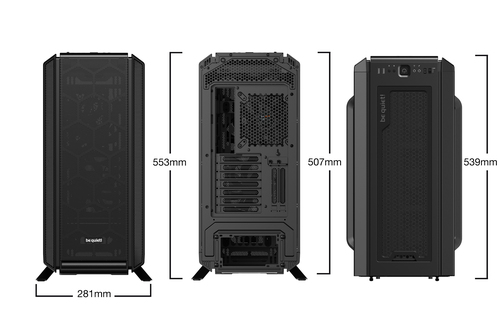 BG039 be quiet! Silent Base 802 Mid Tower Atx Gaming PC Case - Black, Interchangeable Covers, Pure Wings 2 Fans - image 2