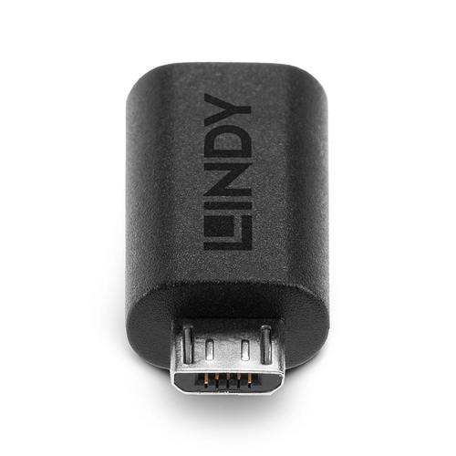 Lindy 41903 tussenstuk voor kabels USB Type C USB Type Micro-B Zwart, afbeelding 4