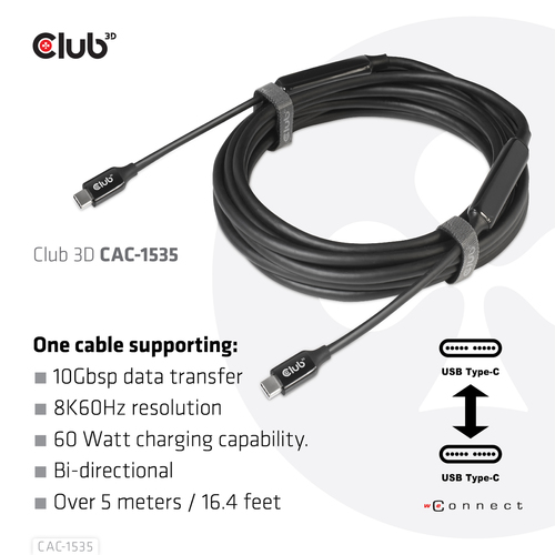 Club 3D Actieve USB-C 3.2 Gen 2 kabel, afbeelding 5