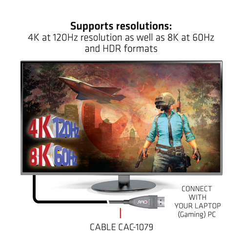 Club 3D DisplayPort 1.4 Active Optical Unidirectional kabel, afbeelding 4