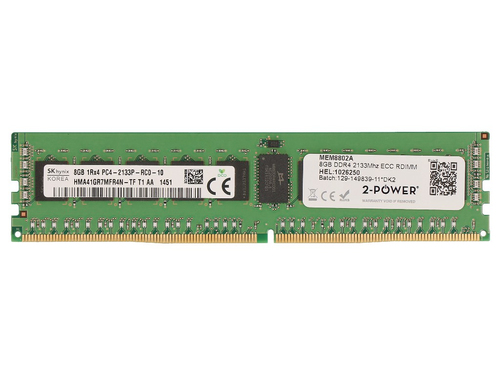 2-Power 2P-00FM011 mälumoodul 8 GB 1 x 8 GB DDR4 2133 MHz ECC