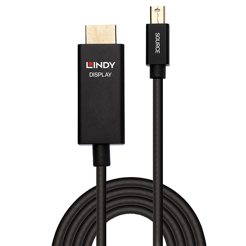 Lindy 1m Mini-DisplayPort an HDMI Adapterkabel met HDR, afbeelding 2