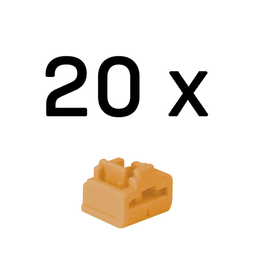 Product image: Lindy 47898 port blocker RJ-45 Orange Acrylonitrile butadiene styrene (ABS) 20 pc(s)