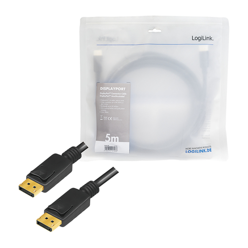 LogiLink CV0139 DisplayPort kabel 5 m Zwart, afbeelding 5