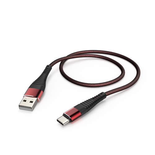 Hama 00182516 USB кабель USB 2.0 1 m USB A USB C 0,48 Gbit/s Черный, Красный