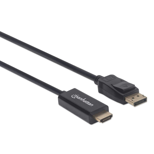 Manhattan Cable DisplayPort 1.1 a HDMI, 1080p@60 Hz, 1 m, macho a macho, DP con pestaña de bloqueo, negro, no bidireccional, garantía 3 años imagen 2