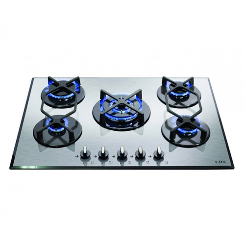 CDA HVG720SS hob Black, Silver Built-in Gas 5 zone(s)