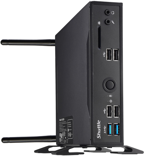 Shuttle XPC slim Barebone DS10U, Celeron 4205U, 1xHDMI,1xDP,1x VGA, 2x LAN,1xCOM, 8x USB, fanless, 24/7 permanent operation – image 5
