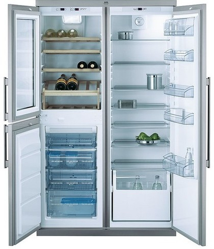 AEG S-75598-KG1 side-by-side refrigerator Freestanding Stainless steel