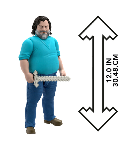 Minecraft Figura de acción a gran escala de Steve de , personaje de 30,5cm coleccionable inspirado en la película.