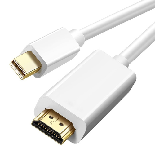 TECHLY Mini-DisplayPort Thunderbolt Anschlusskabel auf HDMI weiss Stecker/Stecker Laenge 2m