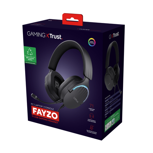 Trust GXT 490 Fayzo 7.1-USB-gamingheadset Headset Zwart, afbeelding 8