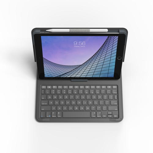 ZAGG Keyboard Messenger Folio 2-Apple-iPad 10.2/10.5-Charcoal-German. Keyboard language: German. Brand compatibility: Appl