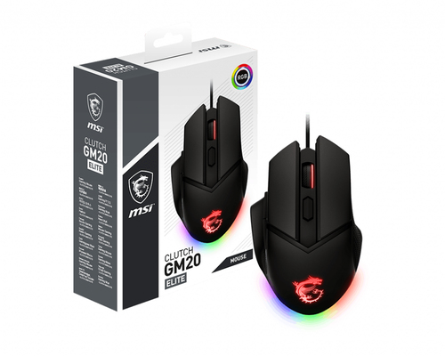 CLUTCH GM20 ELITE MOUSE MSI CLUTCH GM20 ELITE NEGRO RGB CLUTCH GM20 ELITE