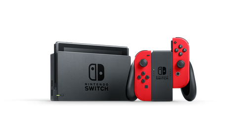 Nintendo Switch + Super Mario Odyssey портативная игровая приставка 15,8 cm (6.2") 32 GB Сенсорный экран Wi-Fi Серый, Красный