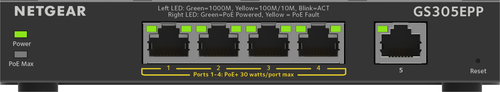 NETGEAR 5PT GE Plus Switch W/HI-PWR POE+