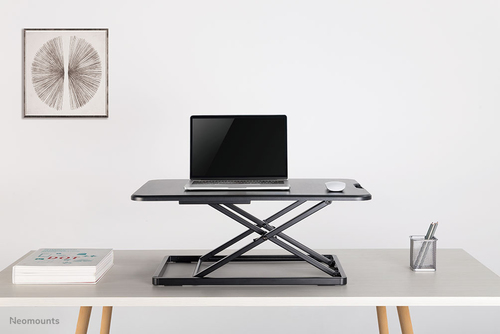 Neomounts by Newstar sit-stand workstation. Product colour: Black, Maximum weight capacity: 8 kg, Frame material: Steel. W