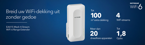Netgear EAX15-100PES WiFi repeater Wit, afbeelding 8
