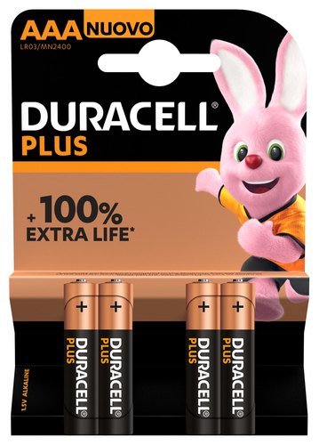 PILE MINISTILO DURACELL PLUS AAA 4PZ