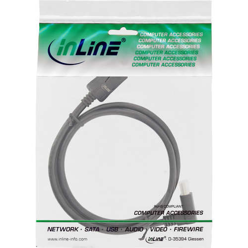 InLine 17153U DisplayPort kabel 3 m Zwart, afbeelding 2