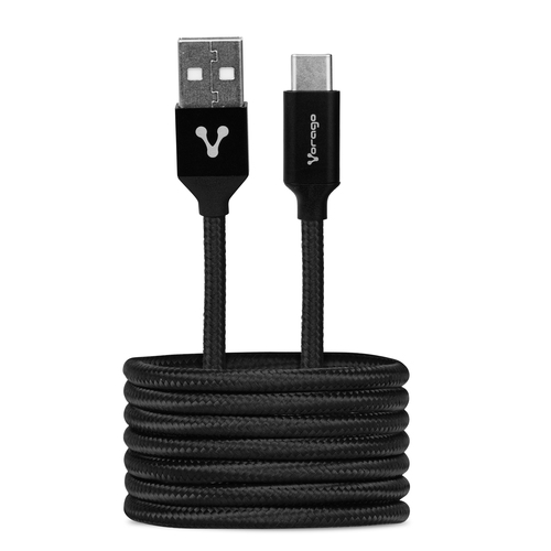 Cable USB Tipo C VORAGO 1 mt carga rapida Cable USB Tipo C VORAGO CAB123 1 mt Carga Rápida USB USB C Macho/Macho 1 m Negro - CAB-123